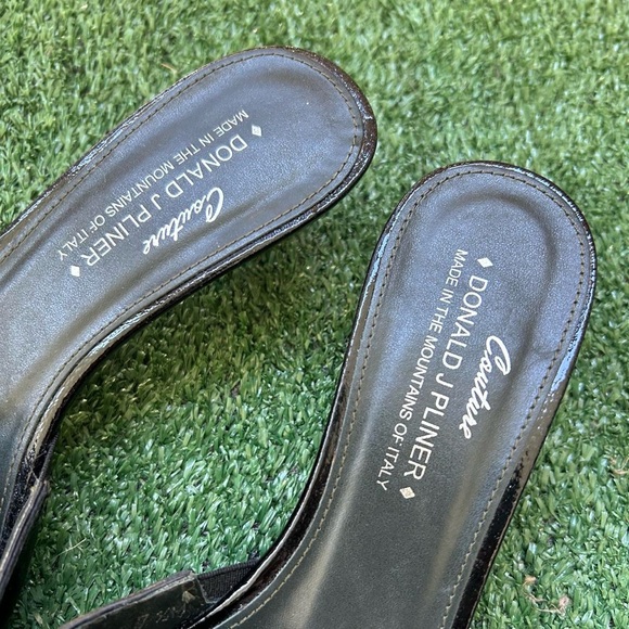 Donald J. Pliner Black Mules with Gold Accents - Picture 3 of 7